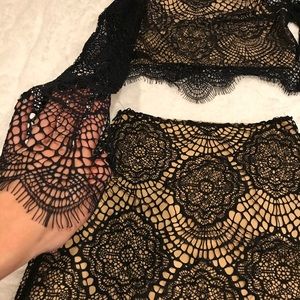 For Love And Lemons Sexy Lace Crop TOP Size M